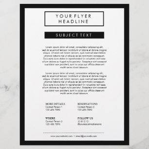 Clean Minimalistisch Social Media Luxury B&W 8,5x1 Flyer