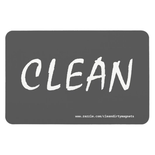 CLEAN mit Website-Adresse 4x6 rechteckiger Magnet (Horizontal)