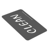 CLEAN mit Website-Adresse 4x6 rechteckiger Magnet (Rechte Seite)