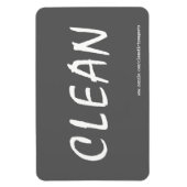 CLEAN mit Website-Adresse 4x6 rechteckiger Magnet (Vertikal)