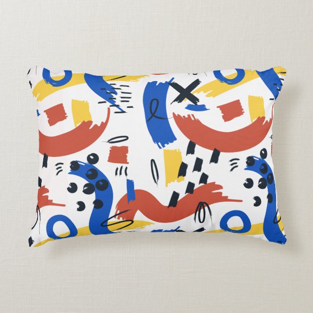 Clean Modern Abstract Pattern | Colorful Artistic  Dekokissen (Vorderseite)