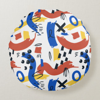 Clean Modern Abstract Pattern | Colorful Artistic Rundes Kissen