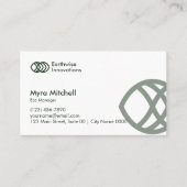 Clean Modern Eco Green Sustainable Branding Bold Visitenkarte (Vorderseite)