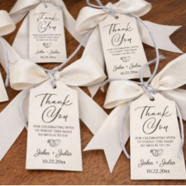 Clean Modern Wedding Favor Gift Tag Geschenkanhänger