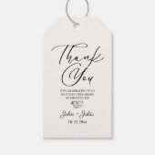 Clean Modern Wedding Favor Gift Tag Geschenkanhänger (Vorderseite)