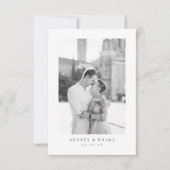 Clean Modern Wedding Photo Thank You Card Dankeskarte (Vorderseite)
