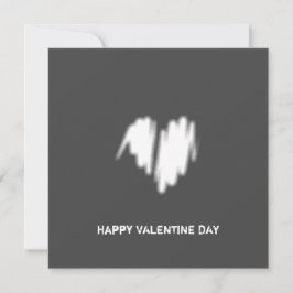 Clean monochrome Moderne klassische Liebe Herzstüc Karte