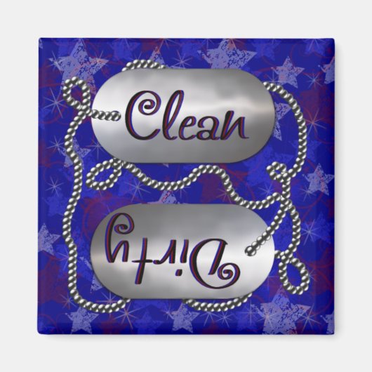 Clean N Dirty Patriotic 1 (Geschirrspüler Magnet) Magnet (Vorne)