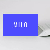 Clean Neon Blue Beruflich Typografie Visitenkarte