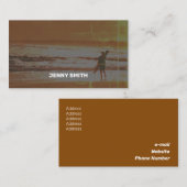 Clean Orange Classic Business Card Visitenkarte (Vorne/Hinten)