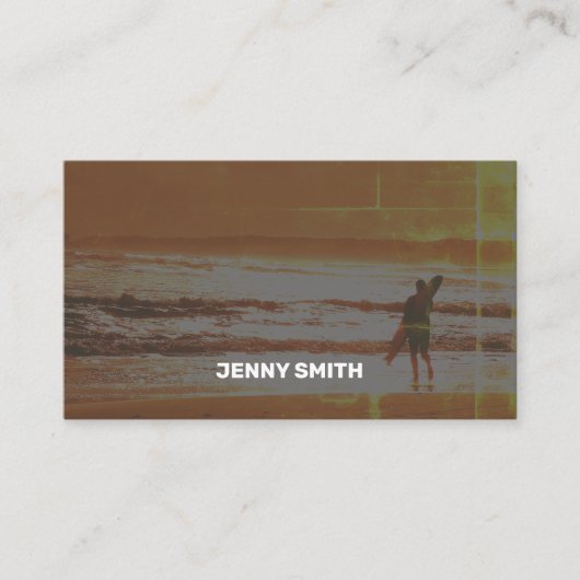 Clean Orange Classic Business Card Visitenkarte (Vorderseite)