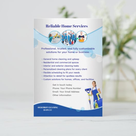 Clean Professional Editable Template Einladung (Stehend Vorderseite)