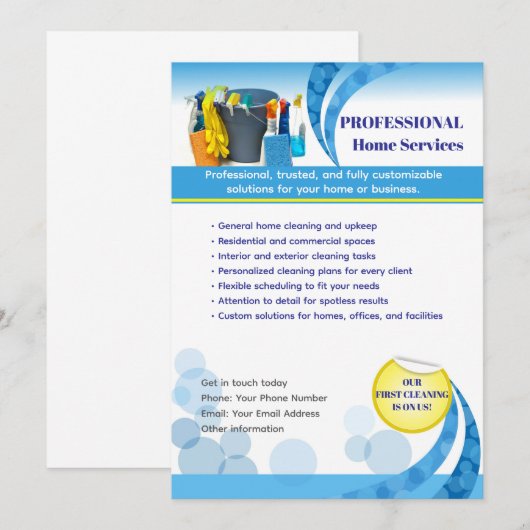 Clean Professional Editable Template  Einladung (Vorne/Hinten)