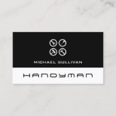 Clean professional logo handyman Business Card Visitenkarte (Vorderseite)