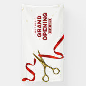 Clean Red and White Professional Grand Opening Banner (Vertikal)