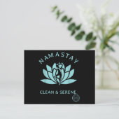 Clean & Serene Yoga Narcotics Anonymous Postkarte (Stehend Vorderseite)