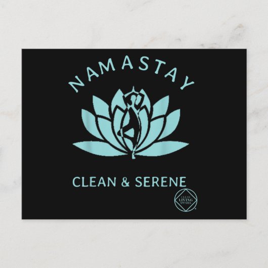 Clean & Serene Yoga Narcotics Anonymous Postkarte (Vorderseite)