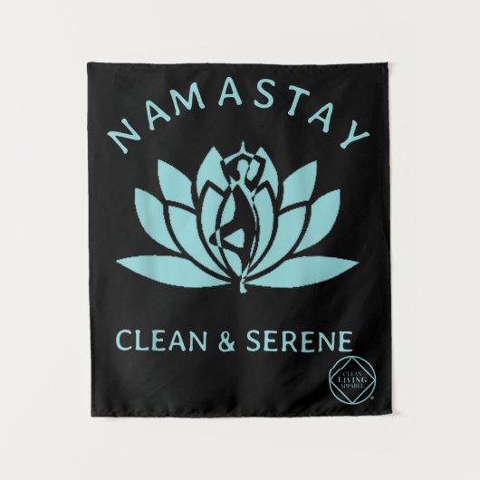 Clean & Serene Yoga Narcotics Anonymous Wandteppich (Vorderseite)