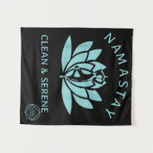 Clean & Serene Yoga Narcotics Anonymous Wandteppich (Vorderseite (Horizontal))