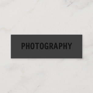 Clean Simple Black Out Fotograf Business Card Mini Visitenkarte