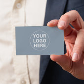 Clean Simple Dusty Blue Beruflich Visitenkarte