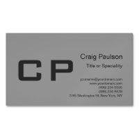 Clean Simple Gray Monogram Modern