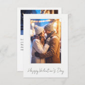 Clean & Simple Happy Valentine’s Day Flat Card (Vorne/Hinten)