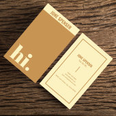Clean Simple hello hi Typografie Lässig Visitenkarte