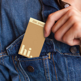 Clean Simple hello hi Typografie Lässig Visitenkarte