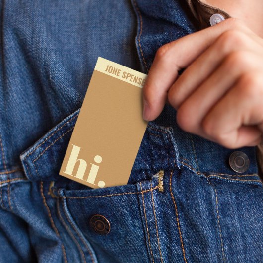 Clean Simple hello hi Typografie Lässig Visitenkarte