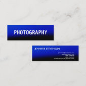 Clean Simple Linen Blue Black Fotograf Künstler Mini Visitenkarte (Vorne/Hinten)