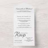 Clean Simple Wedding All In One Einladung (Innen Boden)