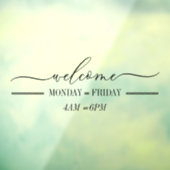 Clean Simple Welcome-Skriptstunden Fensteraufkleber (Blatt 3)