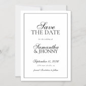 Clean Stylish Script Border Photo Wedding Magneteinladung (Vorderseite)
