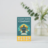 Clean Suds Wash Loyalty Punch Card Treuekarte (Stehend Vorderseite)