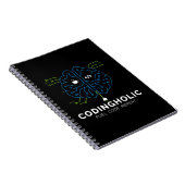 Clean Tech Brain Coding Notizbuch Design Für Coder Notizblock (Rechte Seite)