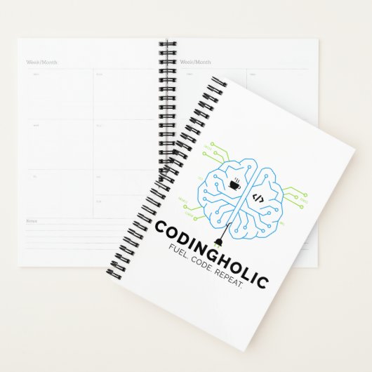Clean Tech Brain Coding Productivity Planner Planer (Anzeige)