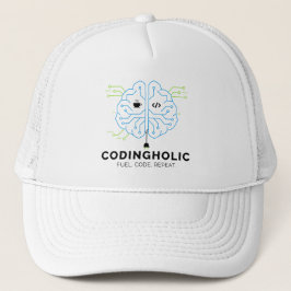 Clean Tech Brain Coding Trucker Design Truckerkappe