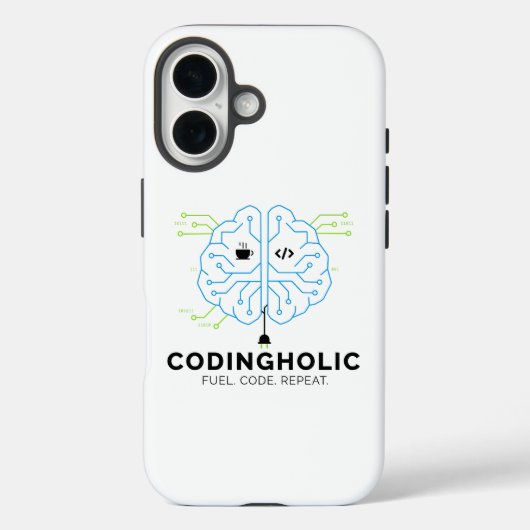 Clean Tech Brain für Programmierer und Entwickler Case-Mate iPhone Hülle (Rückseite)