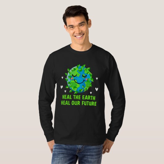 Clean the Beach Save the Reefs Ecology Ocean Ecosy T-Shirt (Vorne ganz)