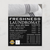 Clean Towels, Laundromat, Cleaning Advertising Flyer (Vorne)