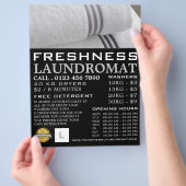 Clean Towels, Laundromat, Cleaning Advertising Flyer (Hand)