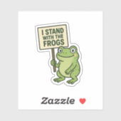 Clean Typography Frog Sticker (Blatt)