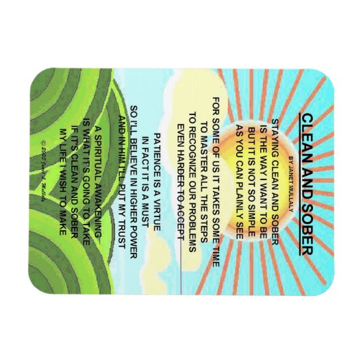 CLEAN UND SOBER MAGNET (Horizontal)