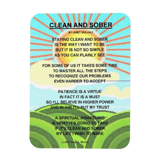 CLEAN UND SOBER MAGNET (Vertikal)