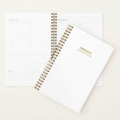Clean White & Gold Script 2024 Personal wöchentlic Planer (Anzeige)