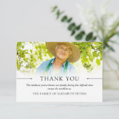 Clean White Simple Foto Beileid Vielen Dank Dankeskarte (Stehend Vorderseite)