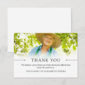 Clean White Simple Foto Beileid Vielen Dank Dankeskarte (Vorne/Hinten)