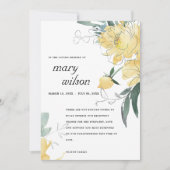 CLEAN YELLOW GREEN FLORAL BEILEID MEMORIAL DANKESKARTE (Vorderseite)