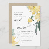 CLEAN YELLOW GREEN FLORAL WIR TIEFEN DIE KNOT INVI DANKESKARTE (Vorne/Hinten)